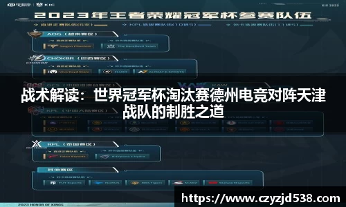 战术解读：世界冠军杯淘汰赛德州电竞对阵天津战队的制胜之道